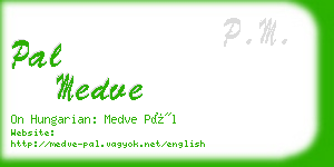 pal medve business card